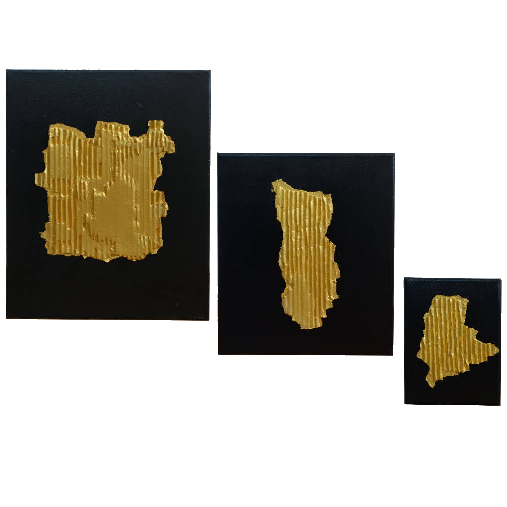 abstraktes-bilder-set-schwarz-gold